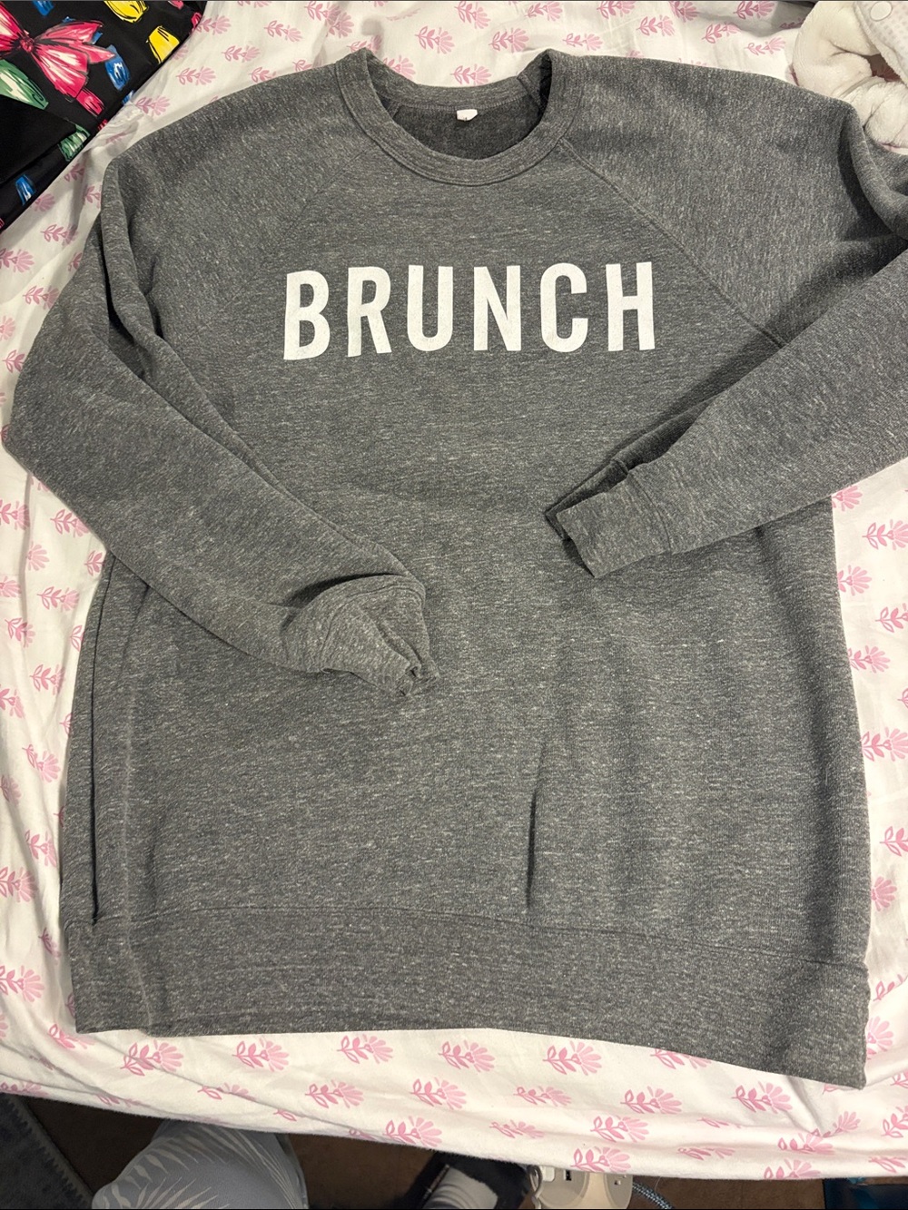 BRUNCH Gray Graphic Sweatshirt Hoodie - Women